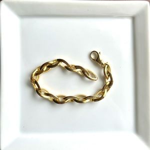 Italian Vermeil Heavy Oval Link Bracelet